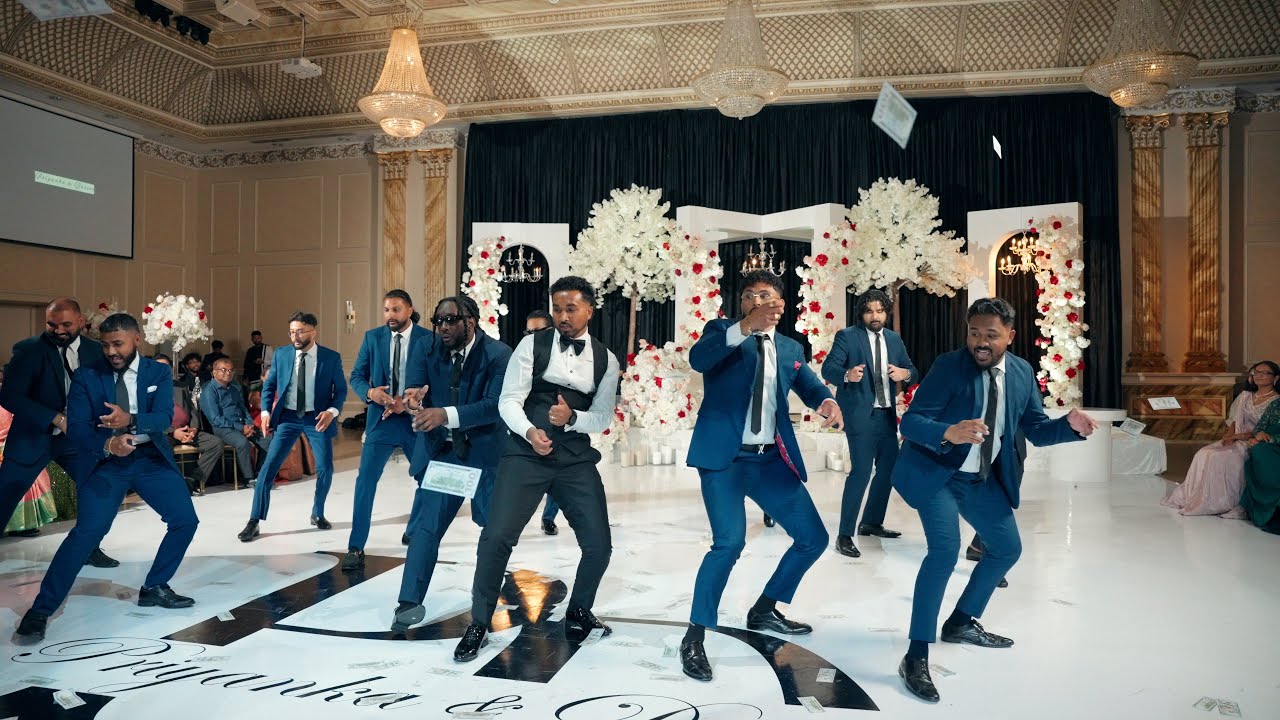 BRIDAL PARTY DANCE - DARSON & PRIYANKA - FUSION WEDDING RECEPTION - EPIC PERFORMANCE - DREAM FACTORY