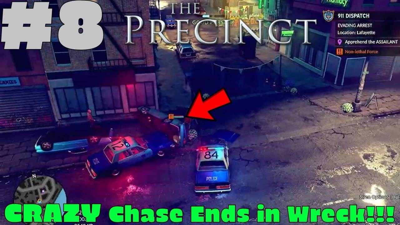 Playing The Precinct | Ep 8 | Walkthrough | The Night Shift! A CRAZY Car Chase!!!
