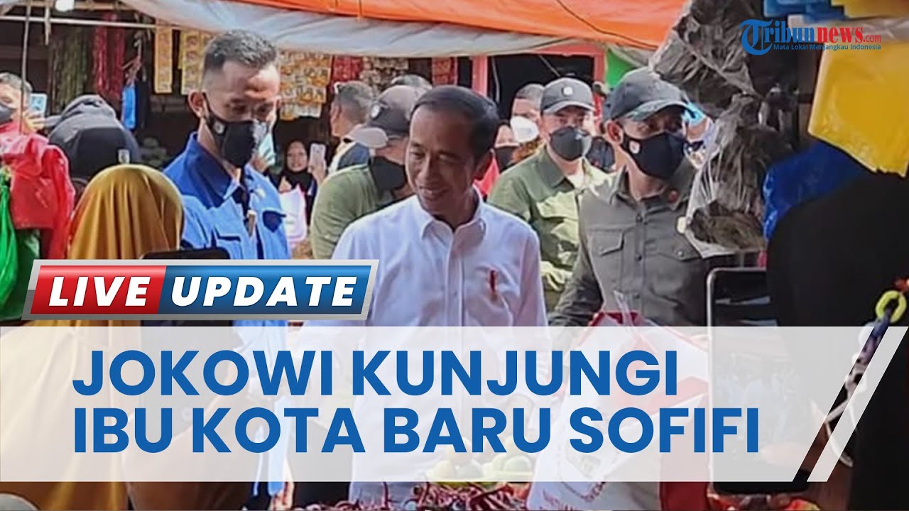 Presiden Jokowi Kunjungi Ibu Kota Baru Sofifi, Disambut Sorak Sorai Pedagang hingga Anak-anak
