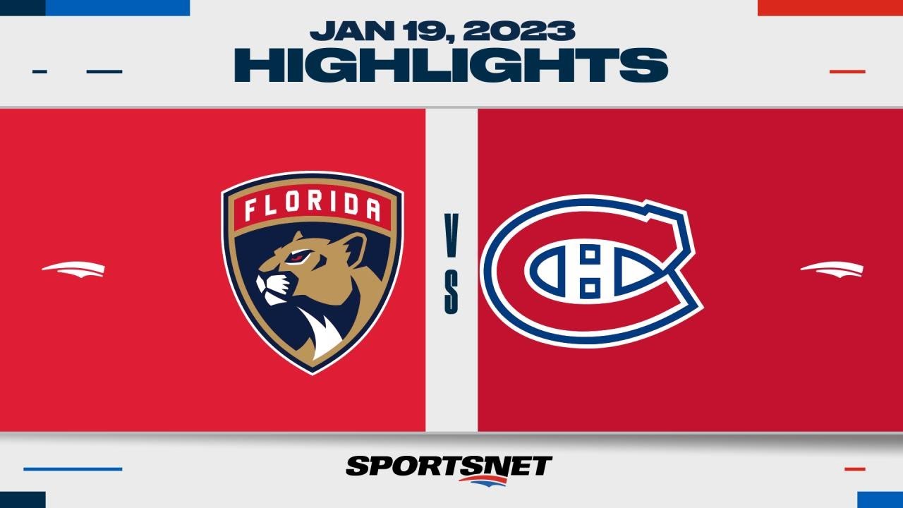 NHL Highlights | Panthers vs. Canadiens - January 19, 2023