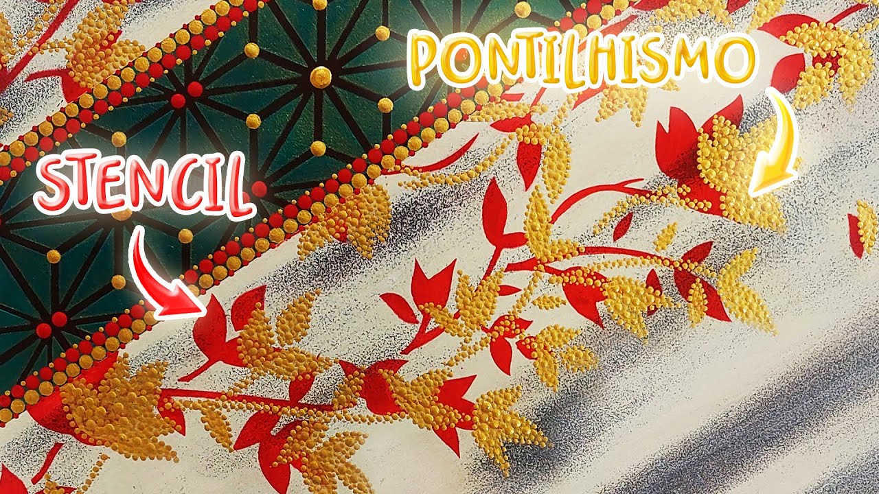 Pontilhismo + Stencil: Uma Combinação TOP!!!