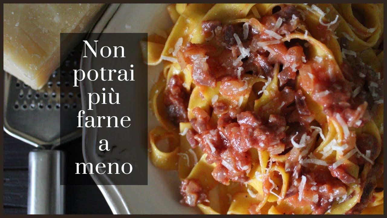 TAGLIATELLE al RAGU' DI PROSCIUTTO - ricetta tradizionale bolognese