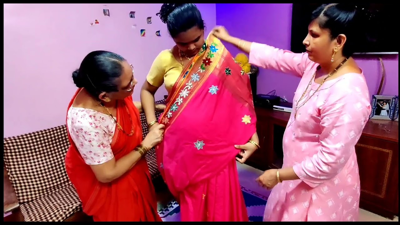 How to wear eastindian lugra ||Tutorial video|| By Angelica Dalmet|| .#eastindian #lugdasariwearing.