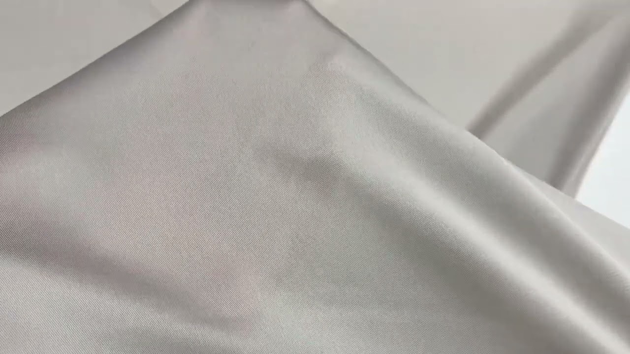 Lightweight Lustrous Silk Twill- Soft Grey #11605