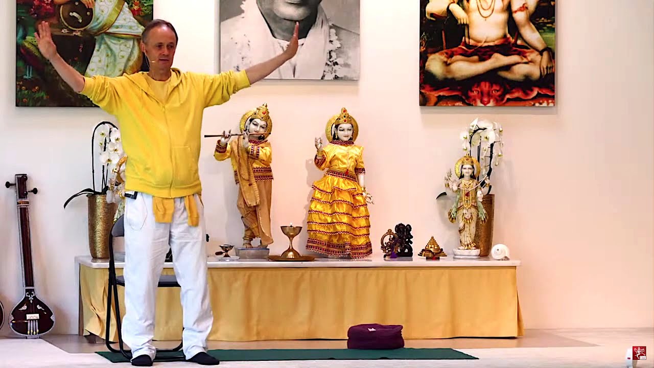YOGA "Ankommenstunde" mit Wolfgang Kessler - Yoga Vidya Mittelstufe Live - 