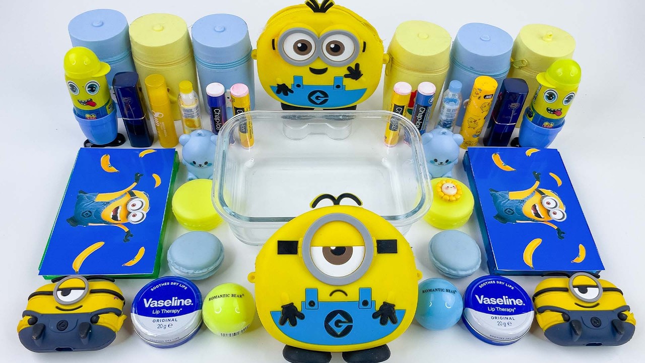Mixing color slime ASMR 🌈 MIXING SLIME WITH MINIONS ✨ Satisfying and relaxing slime