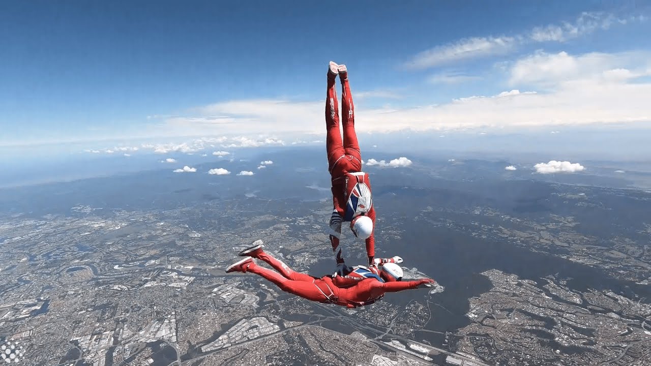 Skydivers perform sensational dance routine mid-air in Australia