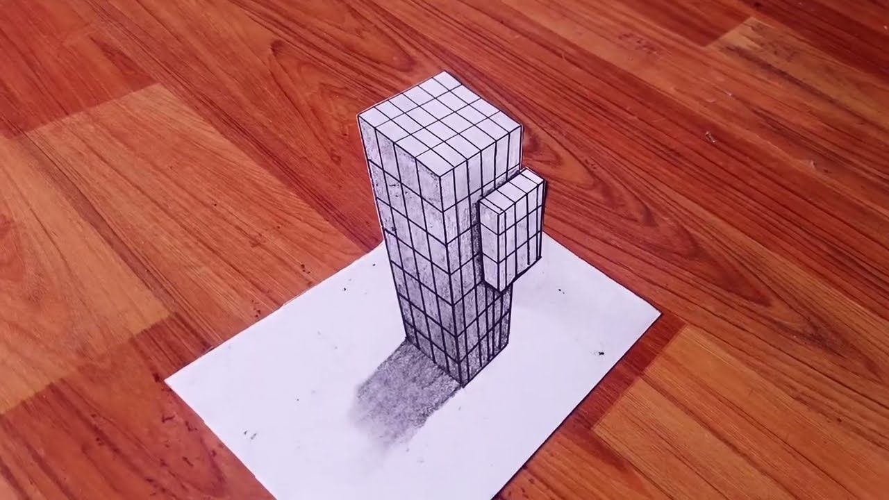3D Art Tutorial optical illusion drawing & How to draw a 3d | Learn to draw 3d Tutorial #3ddrawing 