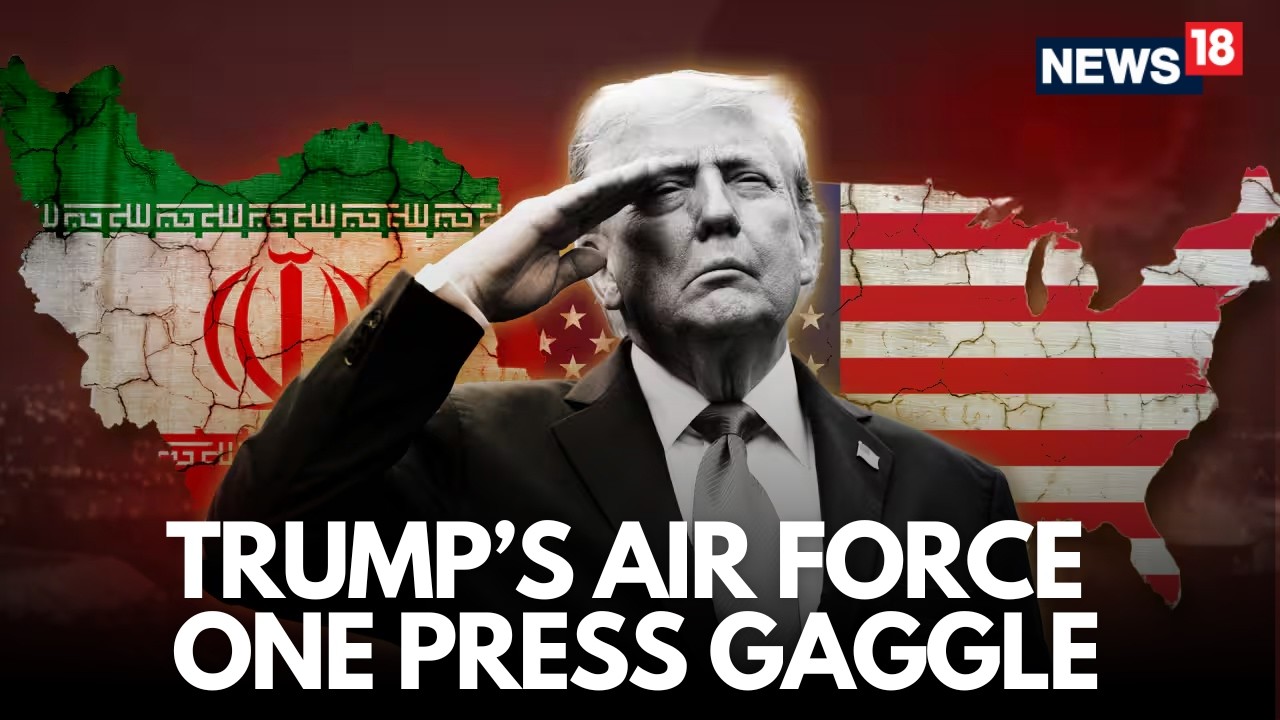 Trump Speech Live | Trump On Iran Conflict, Oil Markets & Global Security In Air Force One Gaggle