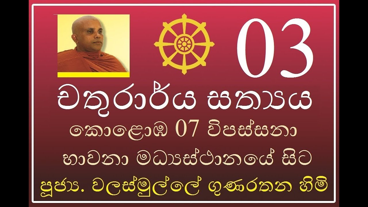 ven walasmulle gunarathana thero - විපස්සනා 03