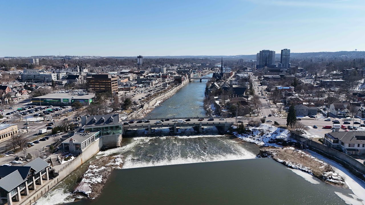 Canada Travel 4K Aerial Tour - Ontario - Cambridge