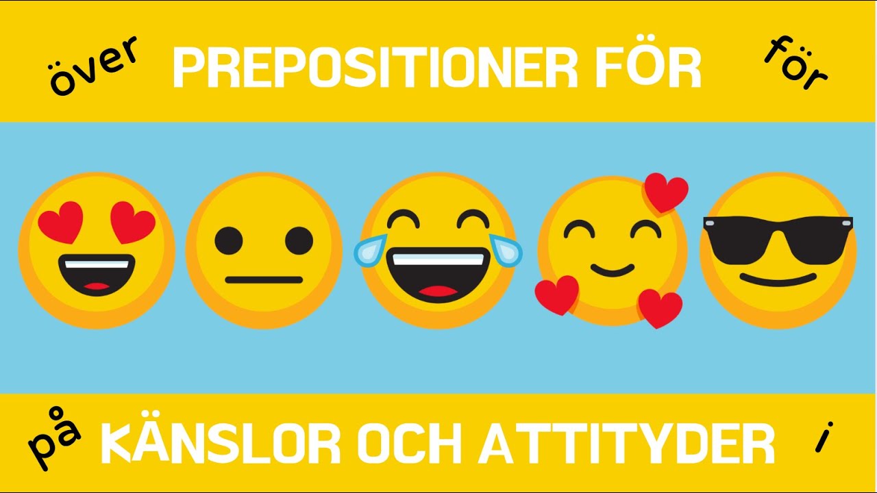 Prepositioner för känslor och attityder