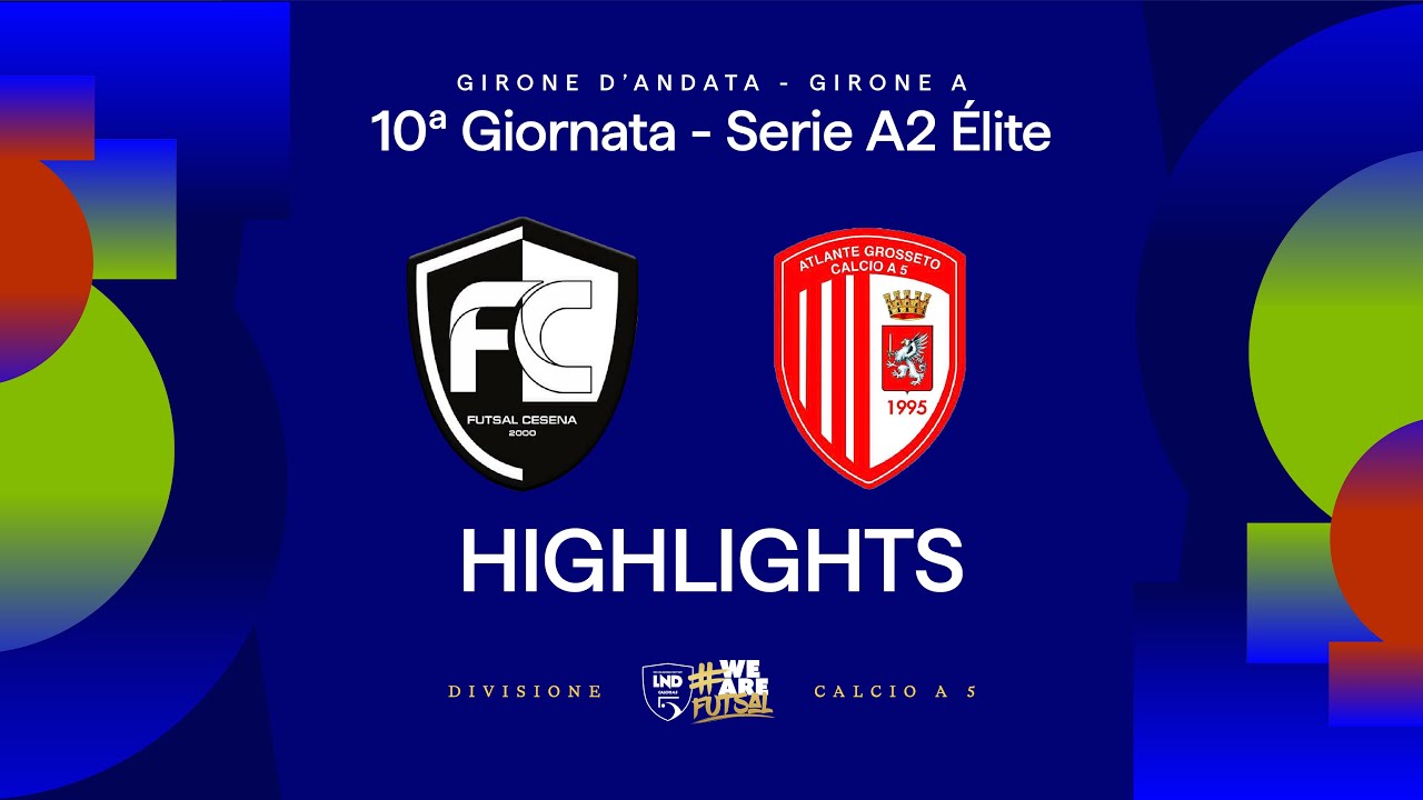 Futsal Cesena-Atlante Grosseto 4-1 | Gol e highlights | 10ª giornata | Serie A2 Élite 2025/2026 - A