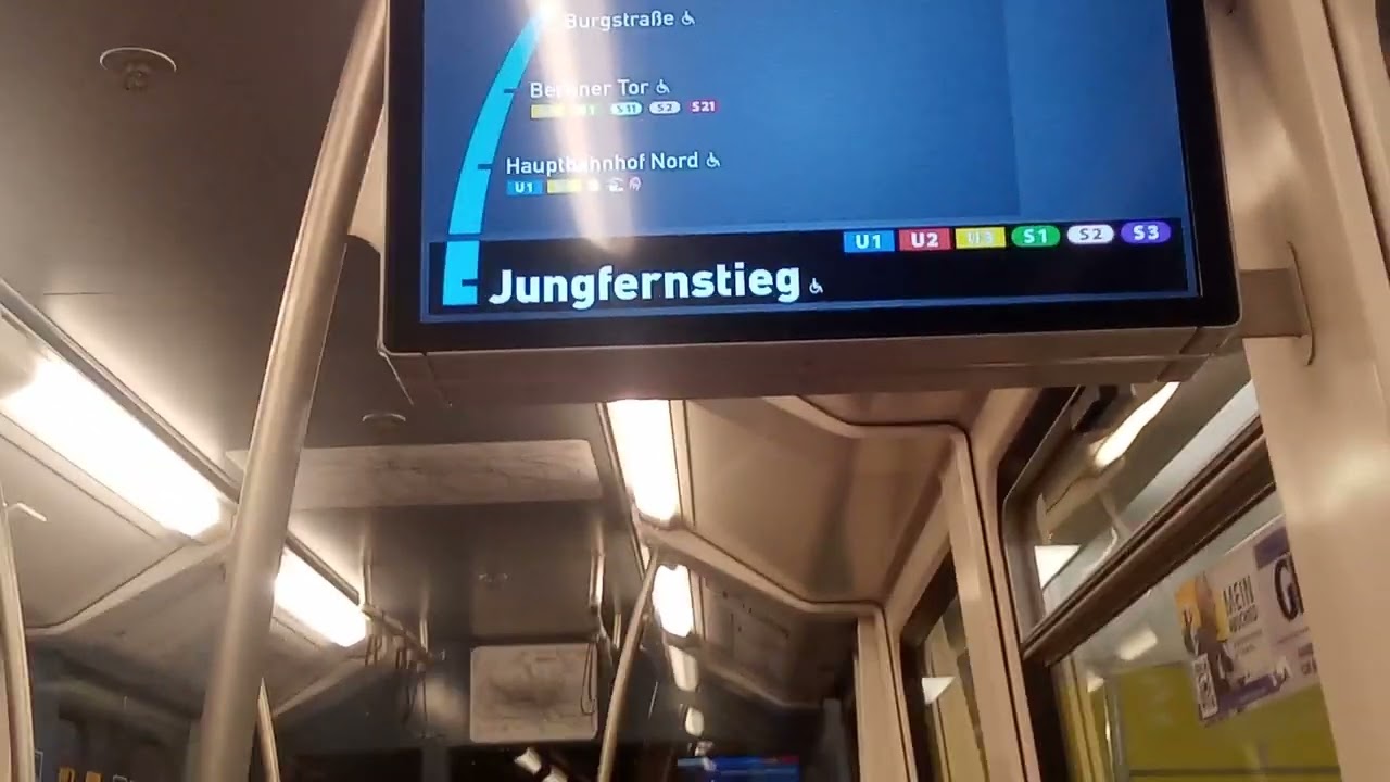 U-Bahn Hamburg Mitfahrt U4 von Elbbrücken bis Burgstraße (Komplette Linie)