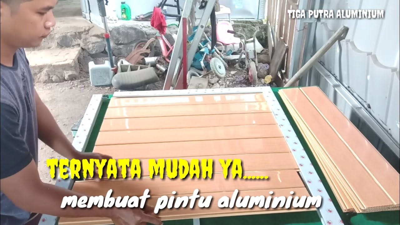 cara mudah membuat pintu aluminium
