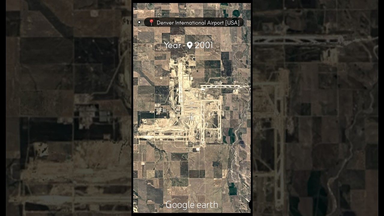 Denver International Airport construction -1991-2000 #airport #informative #geography