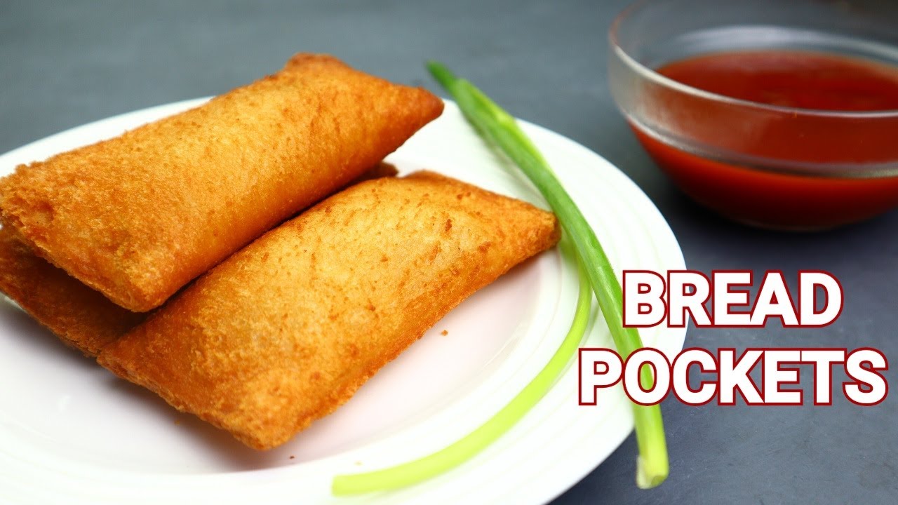 Chicken Bread Pockets Recipe |  Easy Snacks | Bread Pockets Recipe, Iftar Snacks