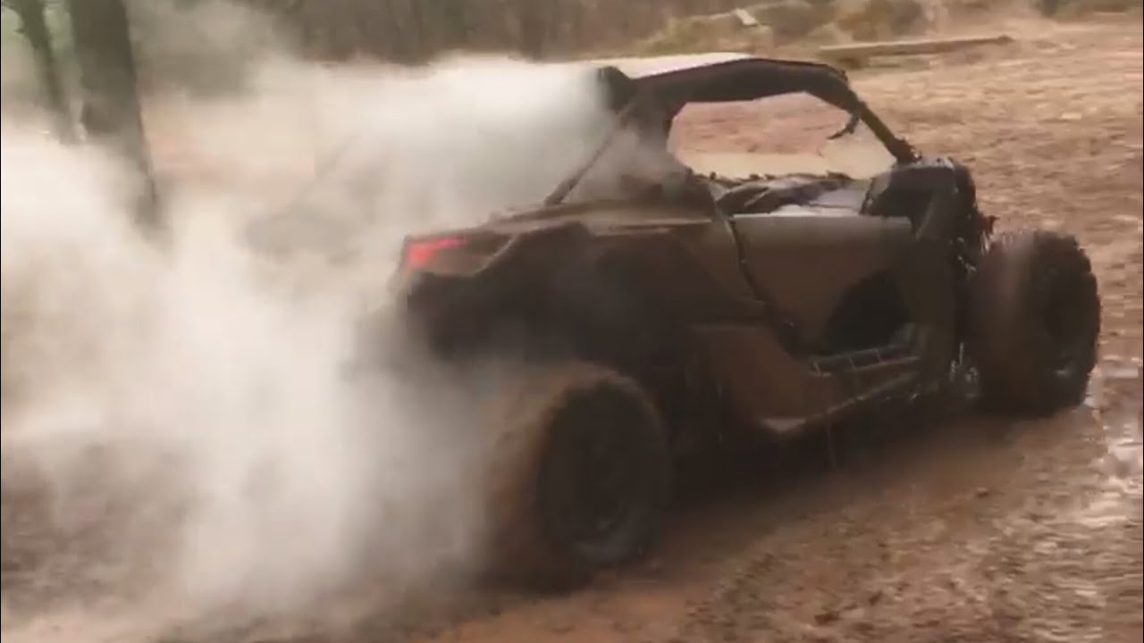 Can Am Maverick x3 spinning tires in mud