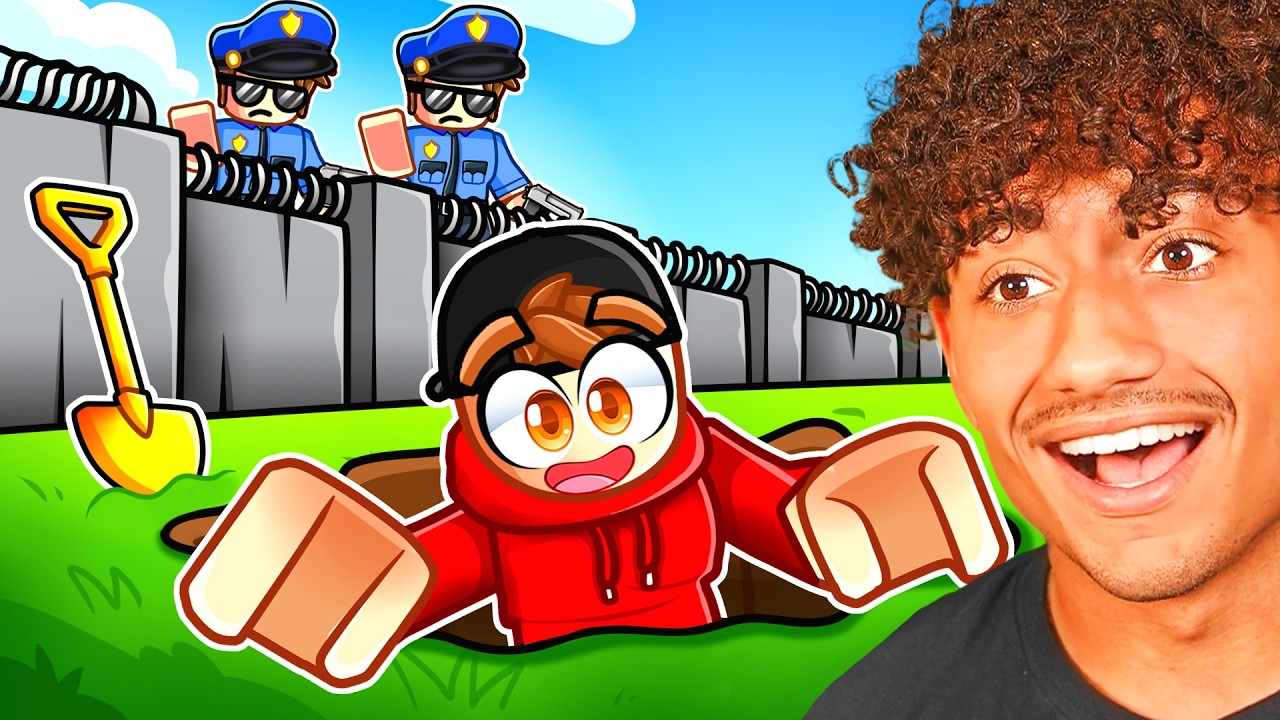 Digging To ESCAPE From PRISON in Roblox!