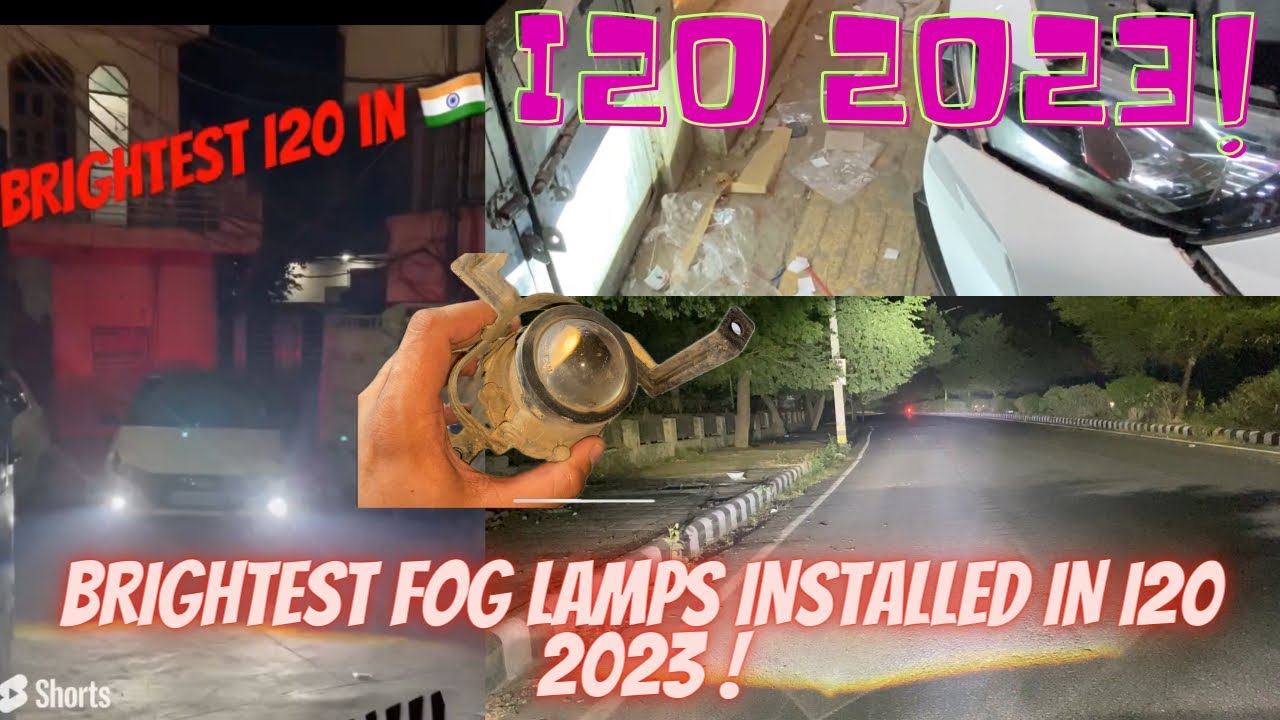 I20 2023 FOG LAMPS UPGRADED! ILLEGAL MODIFICATION !😵BRIGHTEST LASER PROJECTOR  #karolbagh #i202023