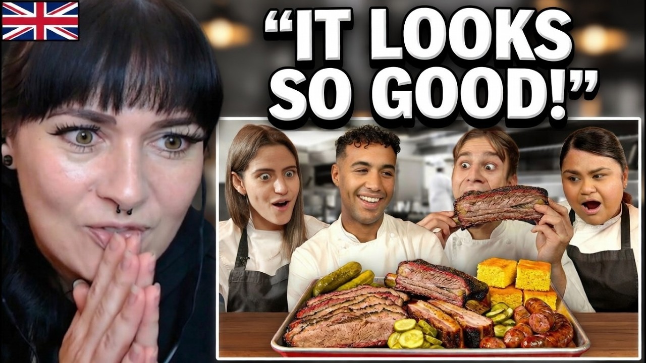 British Girl Reacts to British Chefs Trying Southern BBQ
