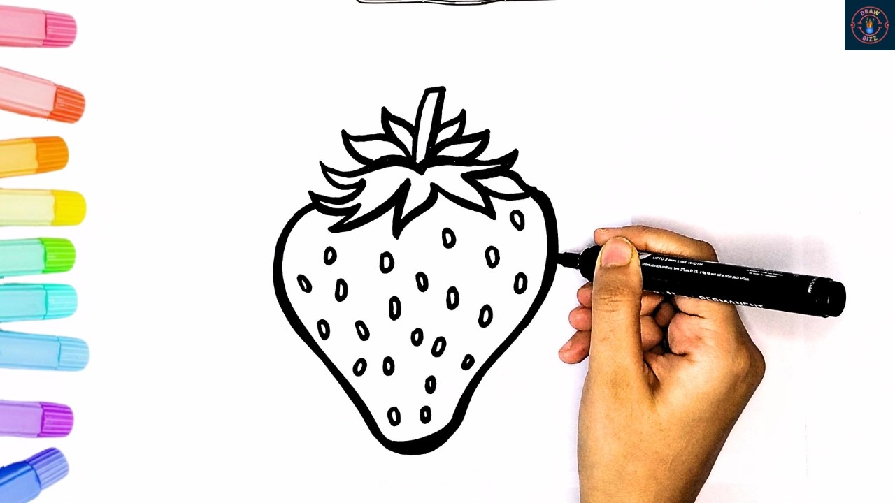 How To Draw a Strawberry | Easy Step By Step Tutorial