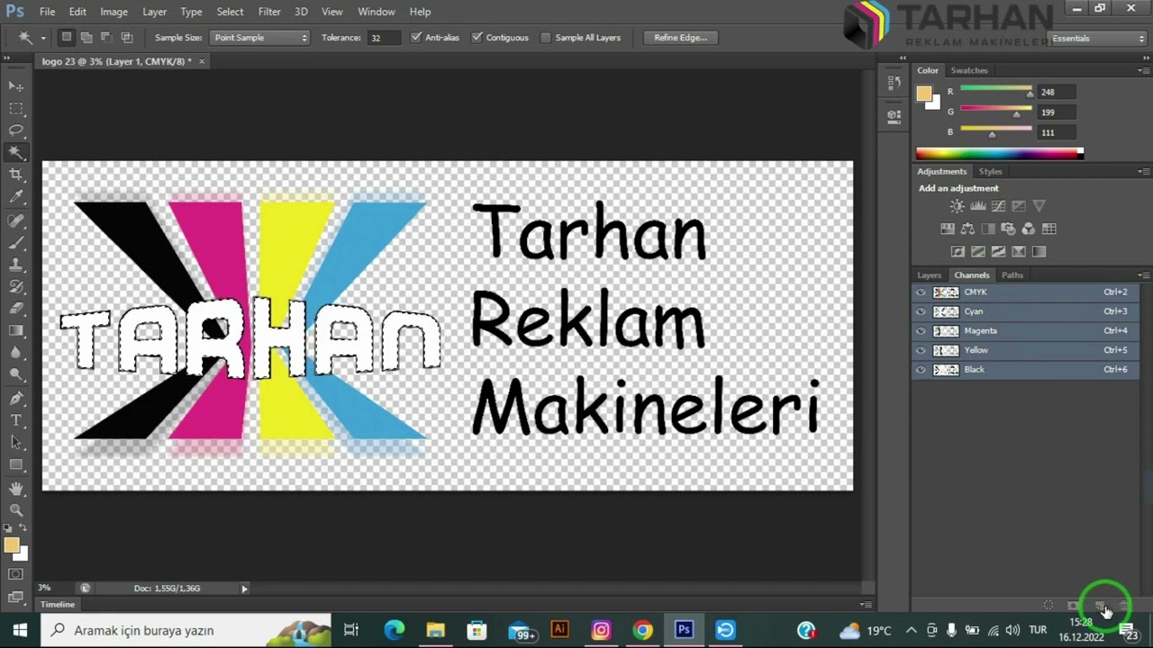UV Baskı Beyaz , Lak spot yapma (Photoshop)