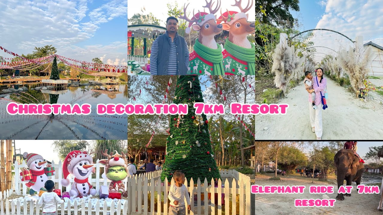 7km resort Christmas party || Elephant ride at 7km resort ||Tungtao resort || Pork recipe @7kmresort