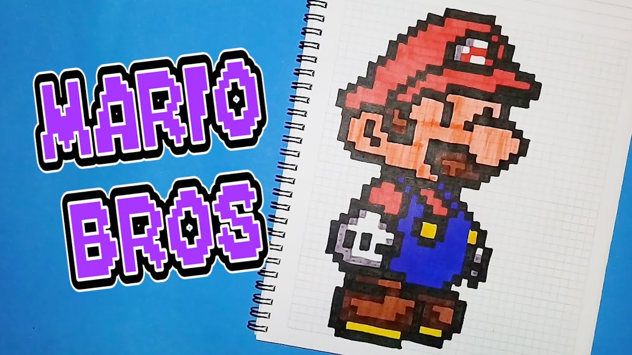 COMO DIBUJAR A MARIO BROS EN PIXEL ART - PIXELADOS