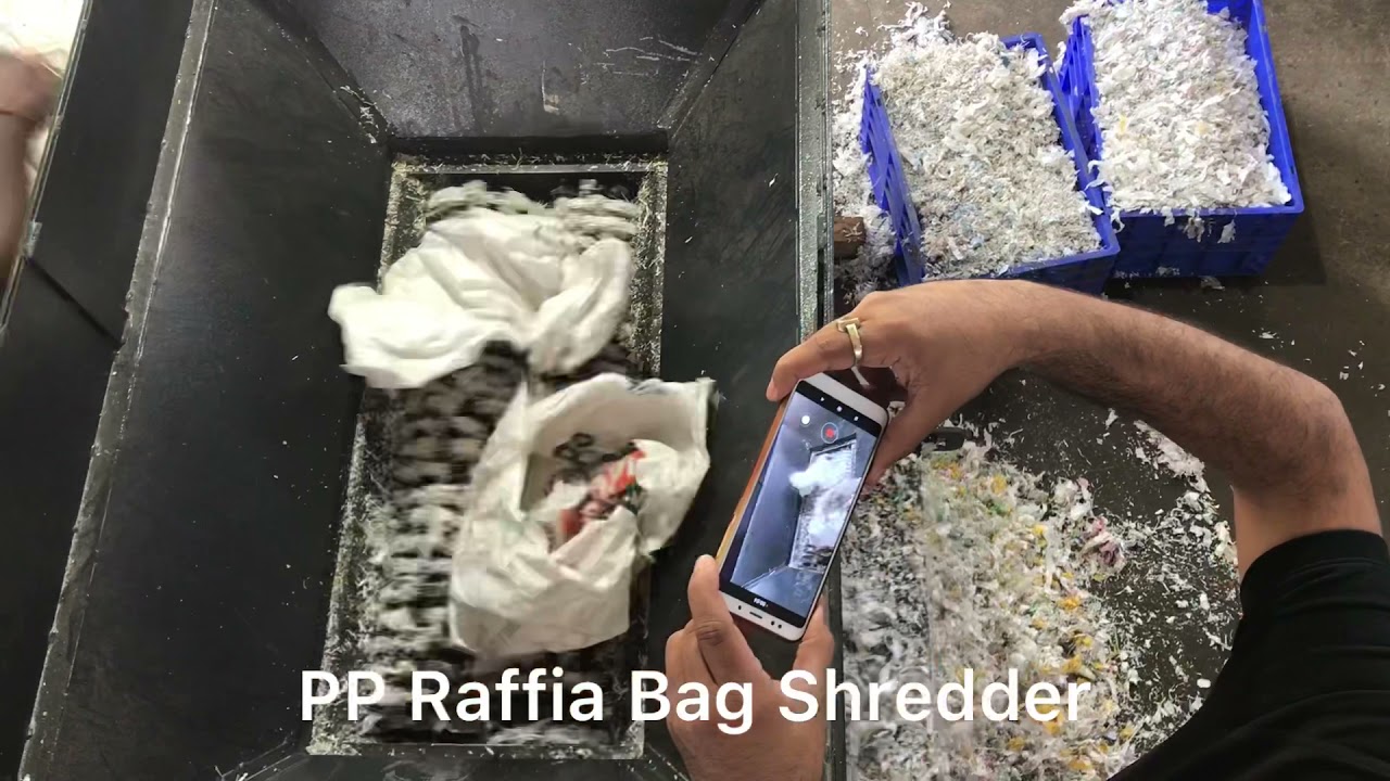 Raffia Bag Crusher, Raffia Bag Shredding, Raffia Shredder, #Raffiabagsshredder, #RaffiaBagCrushing,