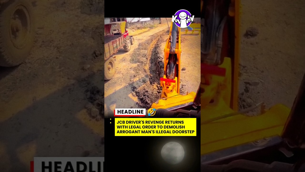 Blocked JCB Driver Returns &mdash; This Time With Official Demolition Order 😳 #ytshorts #ytstudio #viral