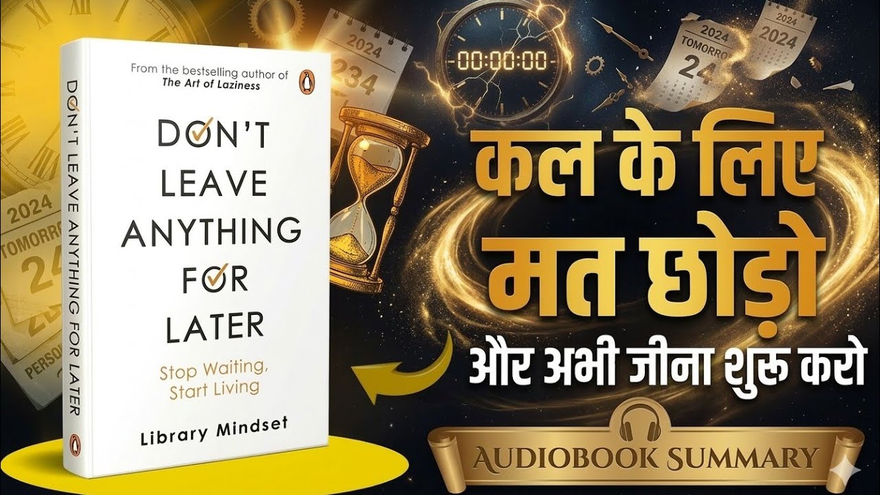 कल कभी नहीं आता! 🚫 | Don't Leave Anything for Later Book Summary in Hindi