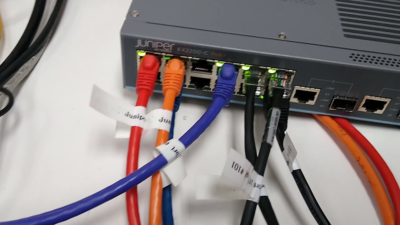 JUNIPER NETWORK EX2200-C WIRING HOOK UP