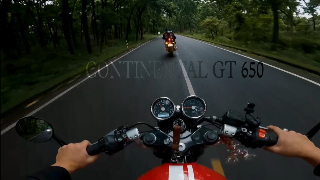 Cruising around on Continental Gt 650 Rocker Red||Pure Engine Sound||Stock Exhaust Raw Sound