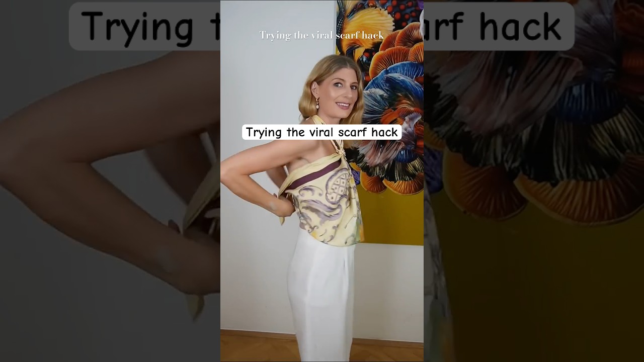 Trying the viral scarf hack