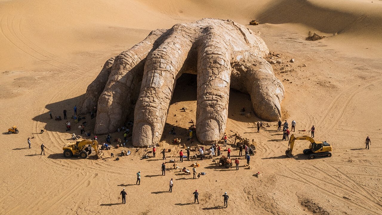 Ninguém pode explicar esta mão no deserto do Atacama