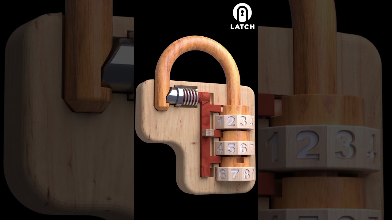Wooden Padlock | Combination Padlock | 3 Digit Padlock - Clip 49