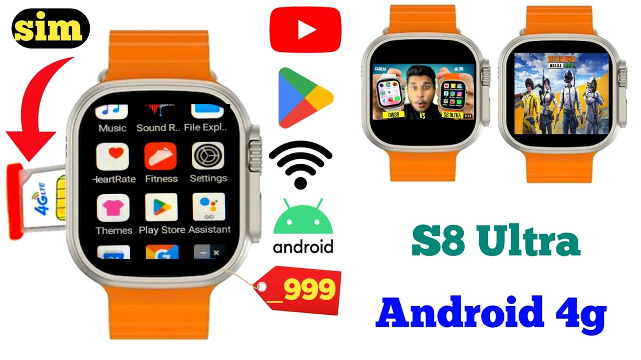 S8 Ultra Smartwatch Unboxing | S8 Ultra 4g Smartwatch #smartwatchclub #s8ultra #viralvideo #android