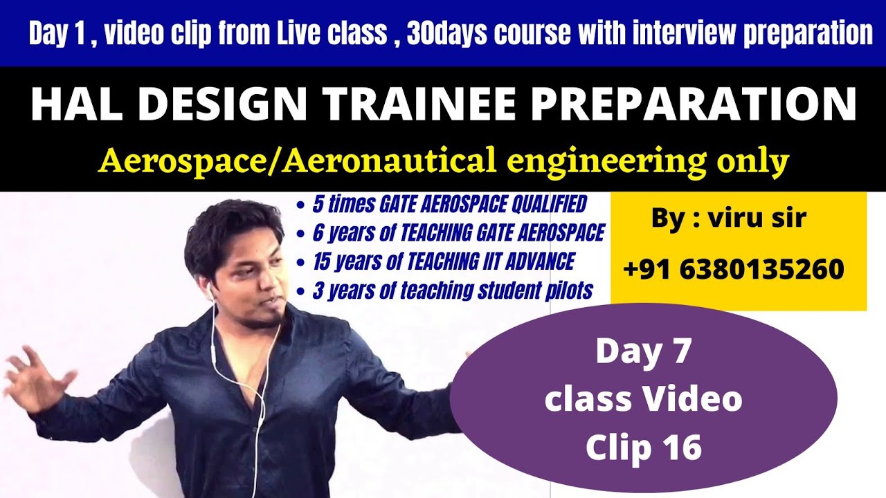 flight mechanics lectures for HAL DESIGN TRAINEE | Aerospace | Aeronautical | online coaching by...