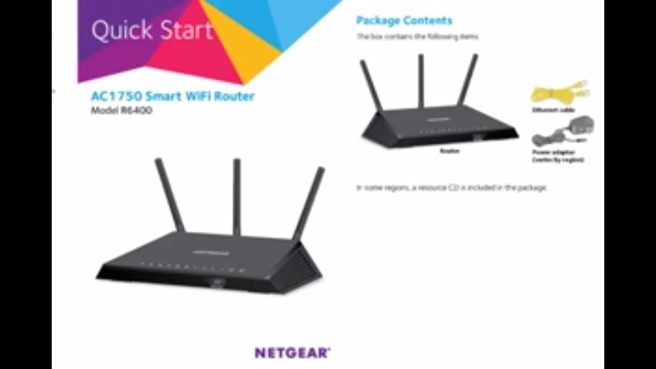 AC1750 Smart WiFi Router Model R6400 Quick Start Guide