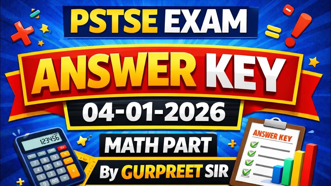 PSTSE MATH PART SOLUTION  ::  CLASS 10  ||  Answer Key of PSTSE Exam 