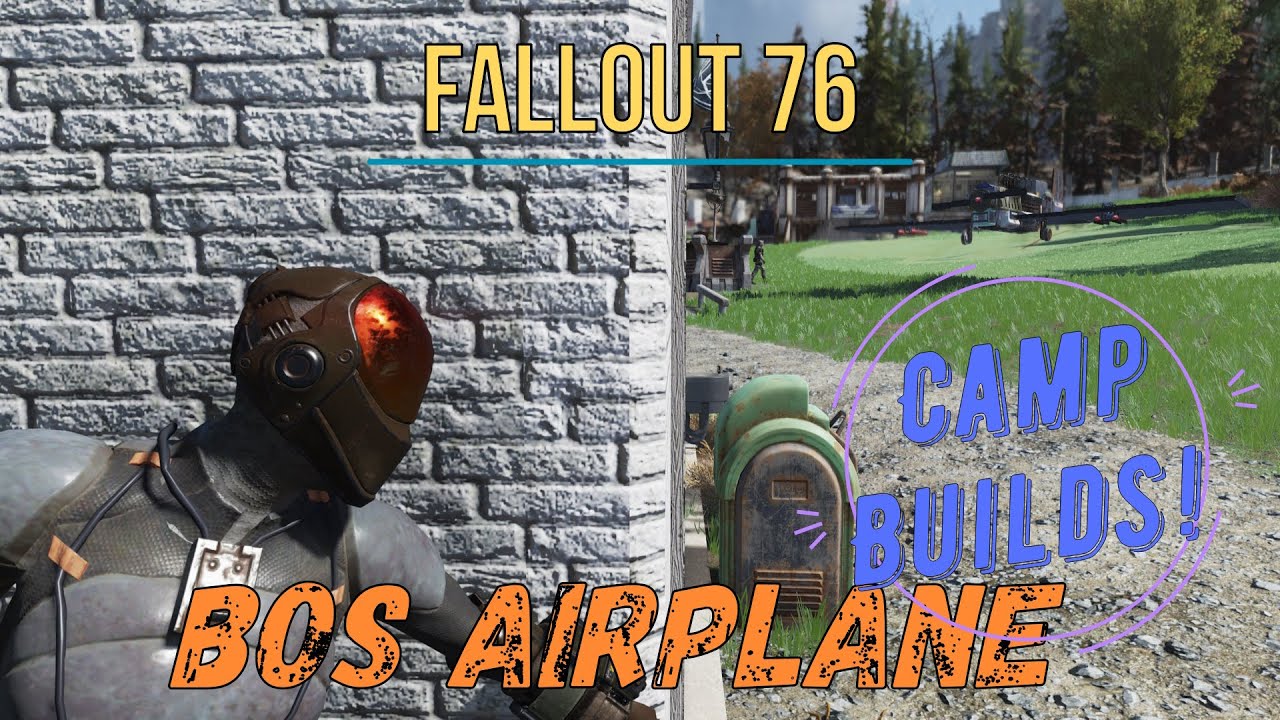 Fallout 76 Camp Build - Brotherhood of Steel Airplane - Adventure mode