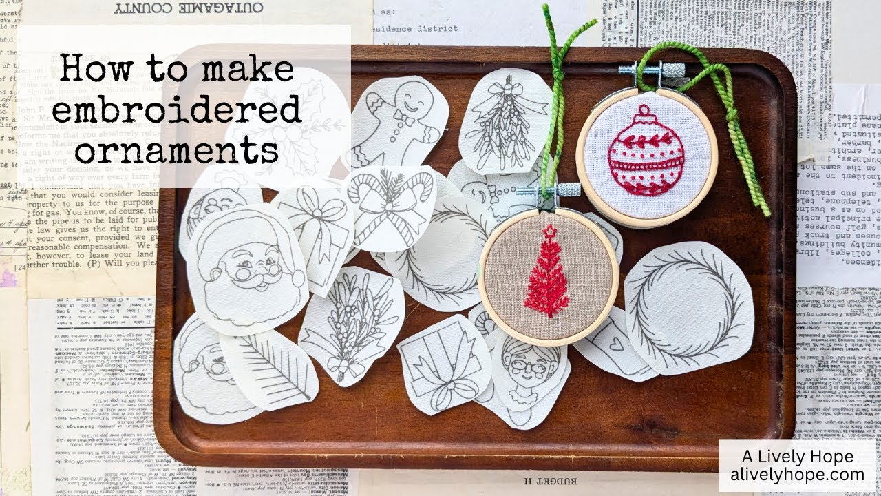 Embroidered Christmas Ornaments