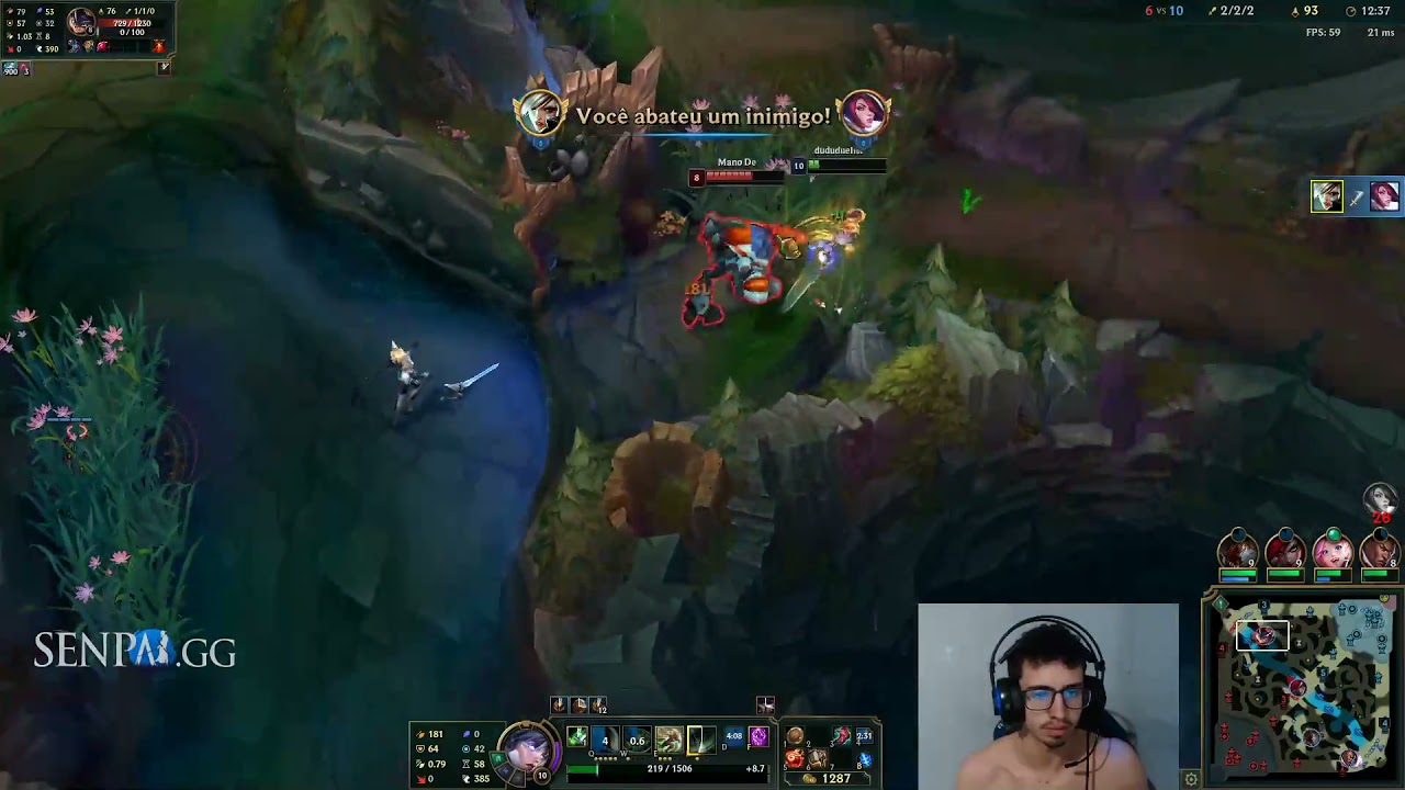 DUDUELISTA FAZENDO 2V1 DE RIVEN NA SCRIM DO CBOL&Atilde;O