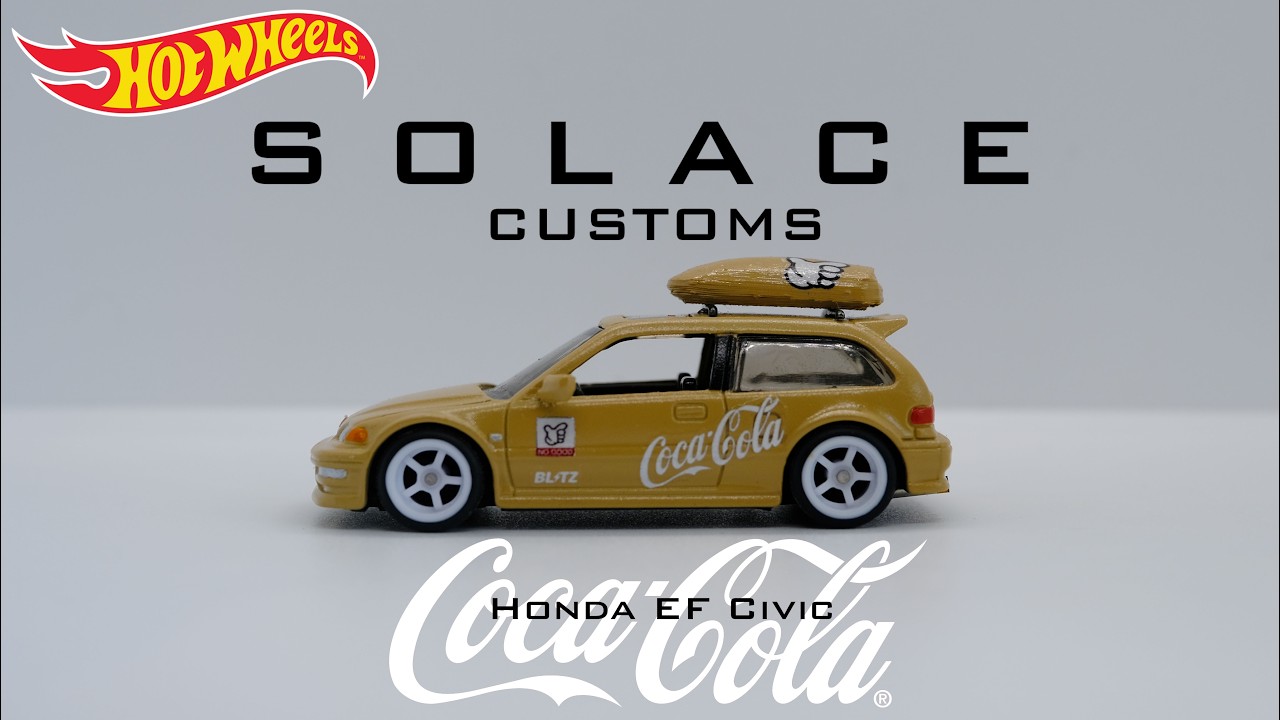 Hot Wheels Custom Vanilla Coca Cola Honda EF Civic