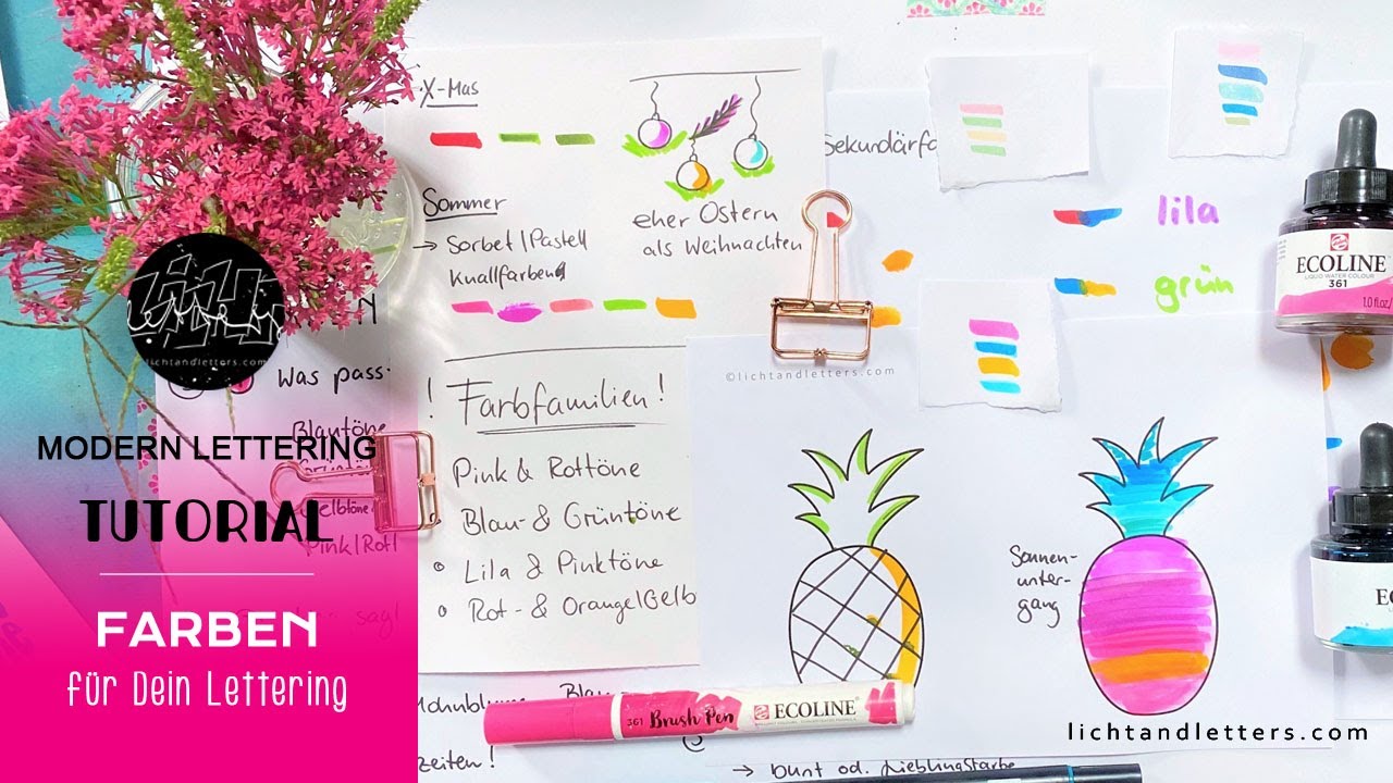 Hand Lettering Farbkomposition