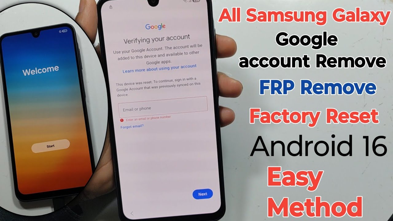 Samsung Galaxy Android 16 Google Account Remove ✅ All Samsung Frp Remove 2026 
