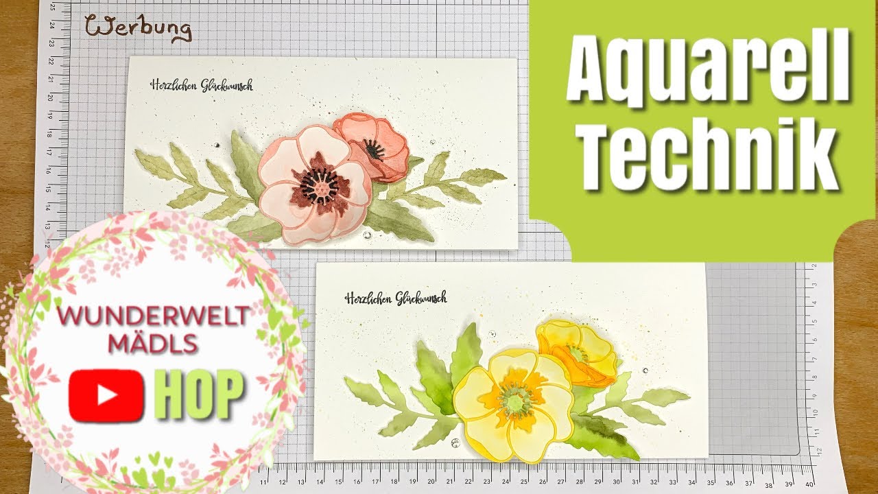 Zarte Mohnblumen Karte - Schritt für Schritt - Anleitung - Videohop - Mit Stampin‘ Up! Produkten