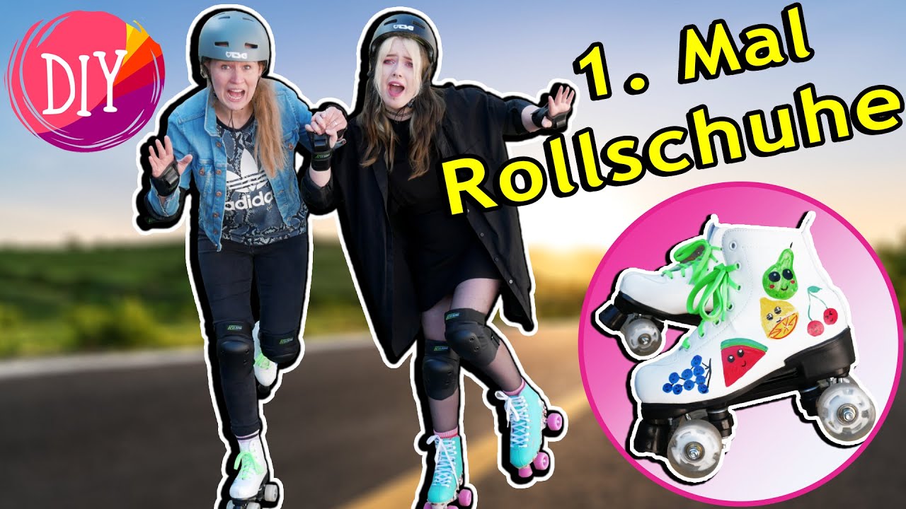 ZUM 1. MAL ROLLSCHUH FAHREN Verrückte Challenges mit Katja & Kathi