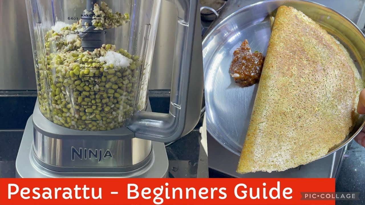 Pesarattu in Tamil - Green moong dosa in Mixie | Complete beginners guide